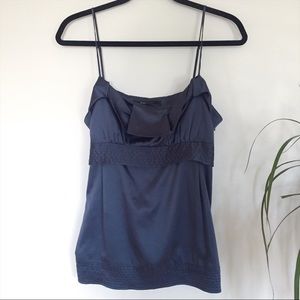 BCBGMAXAZRIA Navy Camisole with Tie Back
